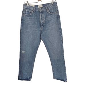 Agolde 90s Pinch Waist High Rise Straight Jean Abstract Wash Size 29 New